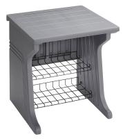 16X022 Printer Stand, HDPE, Charcoal