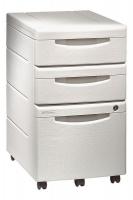 16X030 Mobile Desk Pedestal, Platinum
