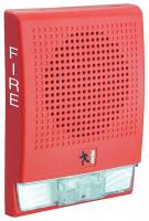 16X376 Wall Speaker Strobe, Red, Fire, 25V