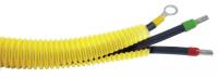 16Y275 Corrugated Loom, Yellow, 0.64 In Dia, 25 Ft