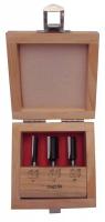 16Y597 Router Bit Set, Straight, 3 Pc