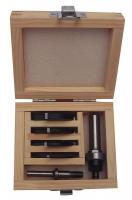 16Y601 Router Bit Set, Slot Cutter, 1/4S, 6 Pc