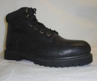 18A027 Work Boots, Steel Toe, 6In, Black, 9, PR