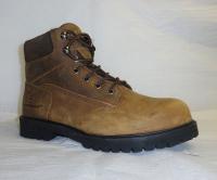 18A052 Work Boots, Plain Toe, 6In, Brown, 8-1/2, PR