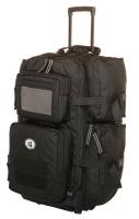 18C693 Rolling Duffel Bag, Black, Ballistic Nylon
