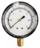 18C776 Pressure Gauge, 2 1/2 In, 0 to 10 Oz/Sq In