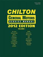 18C930 General Motors Service Manual, 2012