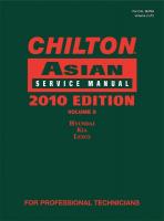 18C932 Asian Service Manual, 2010 Edition