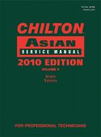 18C935 Asian Service Manual, 2010 Edition