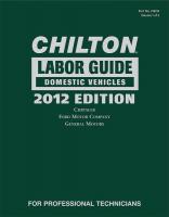 18C940 Chilton Labor Guide, Domestic and Import