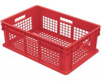 18D252 Container, Mesh Side/Base, 1.78 cu ft, Red