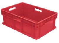 18D254 Container, Solid Side/Base, 1.78 cu ft, Red