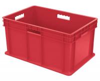 18D257 Container, Solid Side/Base, 2.65 cu ft, Red