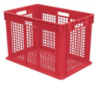 18D258 Container, Mesh Side/Base, 3.49 cu ft, Red