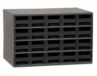 18D794 Cabinet, Steel, 17Wx11Dx11H, 20 Drwrs, Black