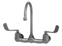 18D862 Gooseneck Faucet, Blade Hndl, Chrome, 10 In