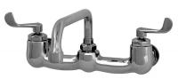 18D863 Gooseneck Faucet, Blade Hndl, Chrome, 12 In