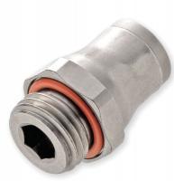 18E469 Male Connector, Tube x BSPP, 1/2 In x24mm