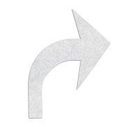 18E580 Pref Thermoplastic, Right Turn Arrow, PK 2