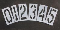 18E726 Pavement Stencil, 18 in, Number Kit, 1/16