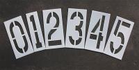 18E727 Pavement Stencil, 18 in, Number Kit, 1/8