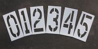 18E731 Pavement Stencil, 24 in, Number Kit, 1/8