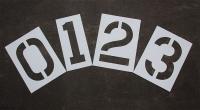 18E735 Pavement Stencil, 24 in, Number Kit, 1/8