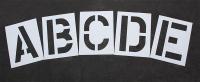 18E736 Pavement Stencil, 24 in, Alphabet Kit, 1/16