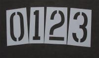 18E742 Pavement Stencil, 36 in, Number Kit, 1/16