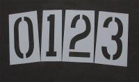 18E743 Pavement Stencil, 36 in, Number Kit, 1/8