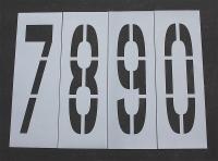 18E746 Pavement Stencil, 48 in, Number Kit, 1/16