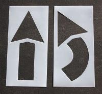 18E751 Pavement Stencil, 42 in, Arrow Kit, 1/8