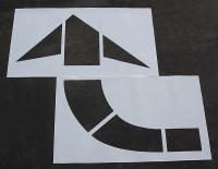 18E761 Pavement Stencil, MUTCD Curved Arrow, 1/8
