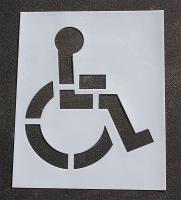 18E769 Pavement Stencil, 39 in, Handicap, 1/8