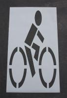 18E781 Pavement Stencil, 78 in, Bike Lane, 1/8