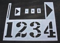 18E802 Track &amp; Field Stencil, 36in, 1/16, Complete