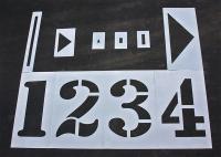 18E803 Track &amp; Field Stencil, 36in, 1/8, Complete