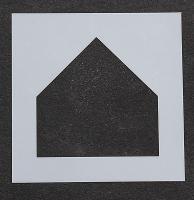 18E809 Baseball Stencil, 17 in, Home Plate, 1/8