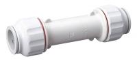 18F356 Slip Coupling, PF, 1/2 x 1/2 In, Poly, White