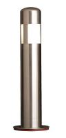 18F706 Bollard, Lighted, Dome, 36 In H, Color SS