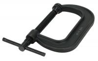 18G698 C-Clamp, Black Spindle, 10-1/8 In, 6 Deep