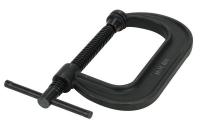18G699 C-Clamp, Blk Spindle, 12-14 In, 6-5/16 Deep
