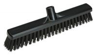18G872 Broom, Soft-Stiff, Poly, Black, 2 x 16 In