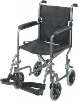 18L022 Transport Chair, Aluminum, Titanium