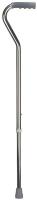 18L030 Deluxe Adj. Cane, Alum, Offset Grip, Silver