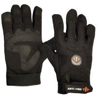 18L047 Anti-Vibration Gloves, 2XL, Black, PR