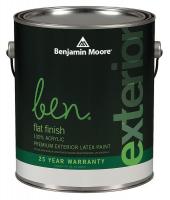 18R538 Exterior Paint, Flat, 1 gal, Paper White