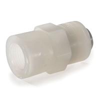 19D112 Faucet Adapter, Kynar, 3/8 Tube x7/16 MNPT