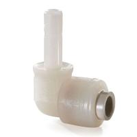 19D131 Tube Elbow Union, Kynar, 3/8 Stem, 1/4 Tube