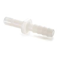 19D140 Tube to Barb Connector, Kynar, 3/8 In Barb